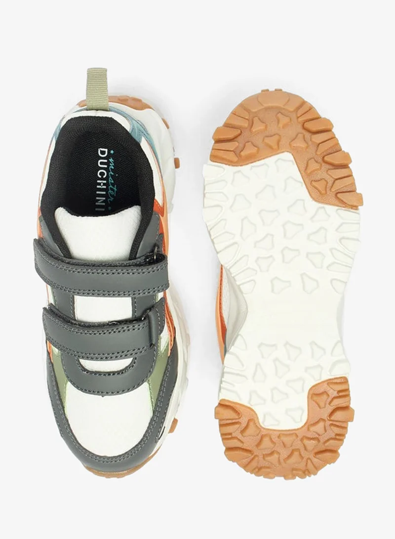 DUCHINI Boys Mister Colourblock Sneaker Shoes with Hook and Loop Closure